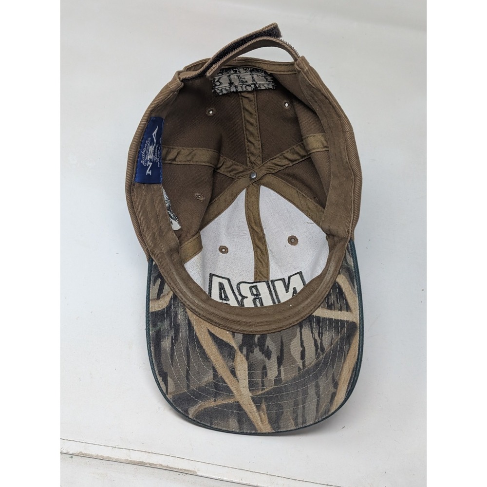 Vintage NRA‎ National Rifle Association Baseball Hat Cap Canvas Camo Hunting Y2K - Picture 7 of 8